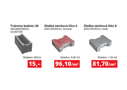 Středisko Hodonín - betonové výrobky za minimální ceny