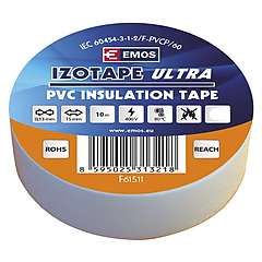 Izolační páska Emos, bílá - 15x10