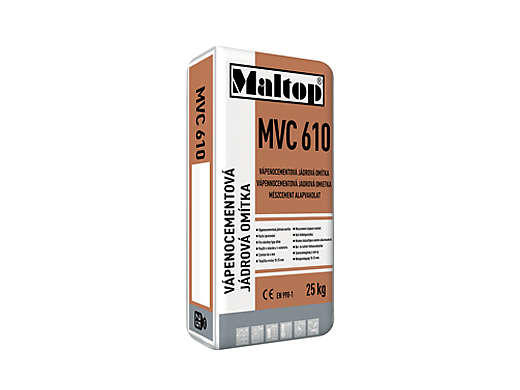 Maltop MVC 610 omítka ruční jádrová vápenocementová 25kg