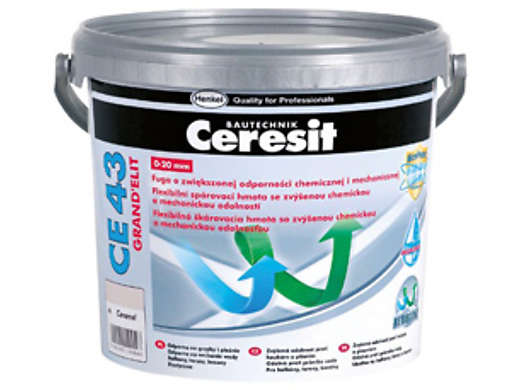 CERESIT CE 43 - vodotěsná flexibilní spárovací hmota, šedá, 5kg