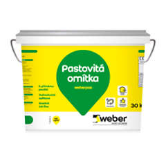 Omítka pastovitá silikonová Weber.pas silikon zrnitost 1,5mm 30kg