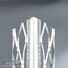Profil vnitřní roh ostrý č.4000, délka 2.75m, tahokov 34x34mm