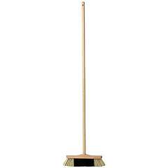 Koště dřevěné, syntetické vlákno s tyčí - 120cm