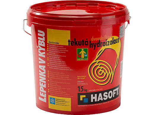 HASOFT Lepenka v kýblu šedá dvousložková hydroizolace 25kg+9,0l