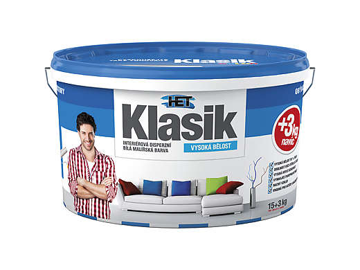 Klasik vnitřní bílý akrylátový nátěr 15+3kg