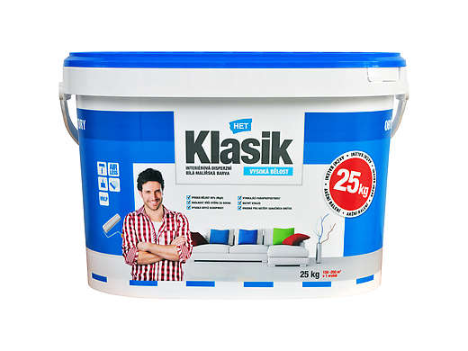 Klasik - 25kg, vnitřní bílý akrylátový nátěr