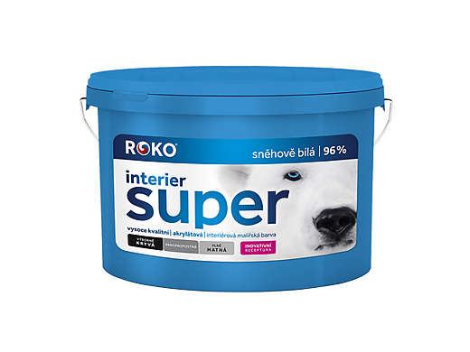 Interier SUPER nátěr disperzní vnitřní bílý 7,5kg