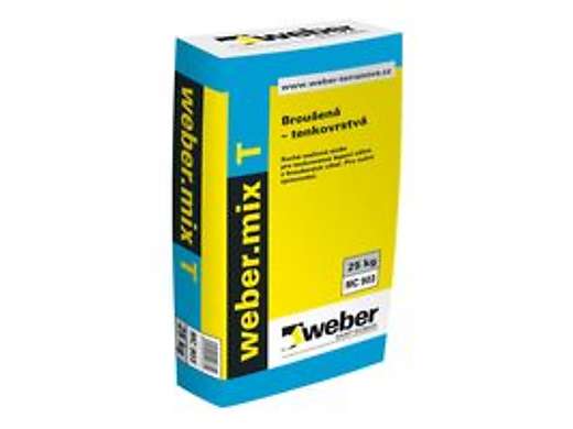 Tmel tenkovrstvý na broušené cihly Weber.mix broušená T 25kg