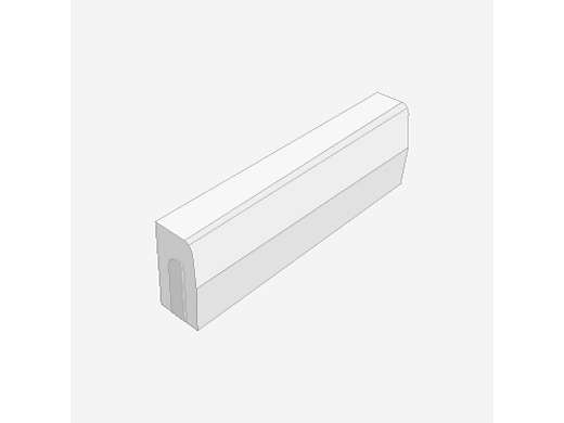 Obrubník silniční ABO 1-15, přírodní - 1000x150x300mm