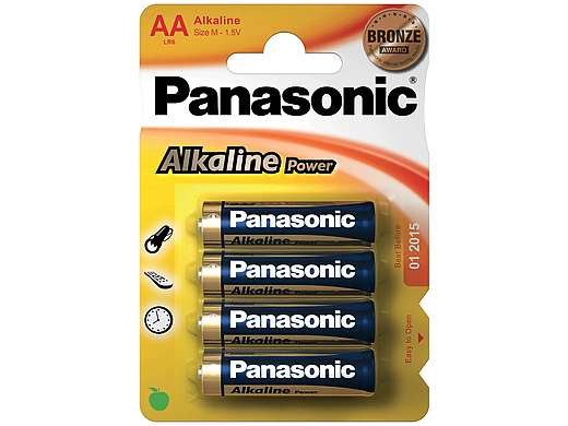Baterie Panasonic AA alkalická bronze 6/4P 1,5V